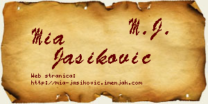 Mia Jasiković vizit kartica